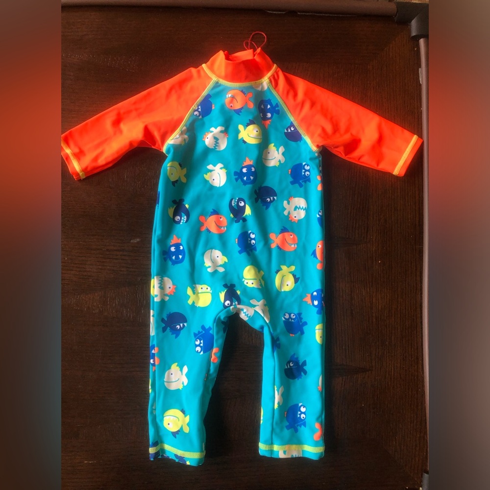 Mini Club long sleeve long pants swimsuit full coverage baby Sz 9 - 12 months